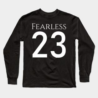 Fearless 23 Bible Psalm Religious Christianity Jesus Christ Long Sleeve T-Shirt